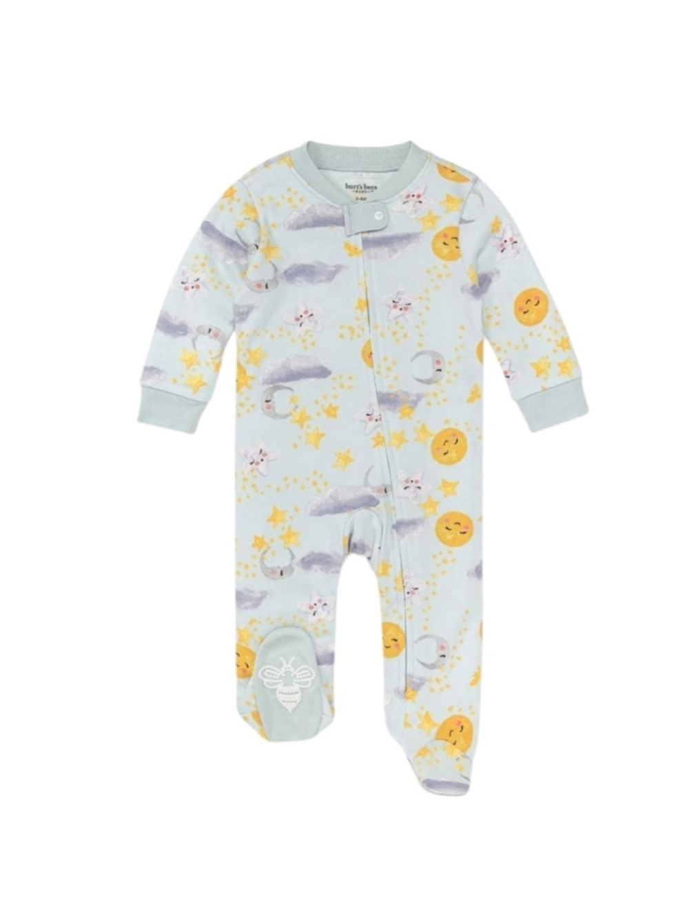 Burt's Bees Baby Organic Cotton Baby One Piece Sleep 'N Play 0-3M NEW